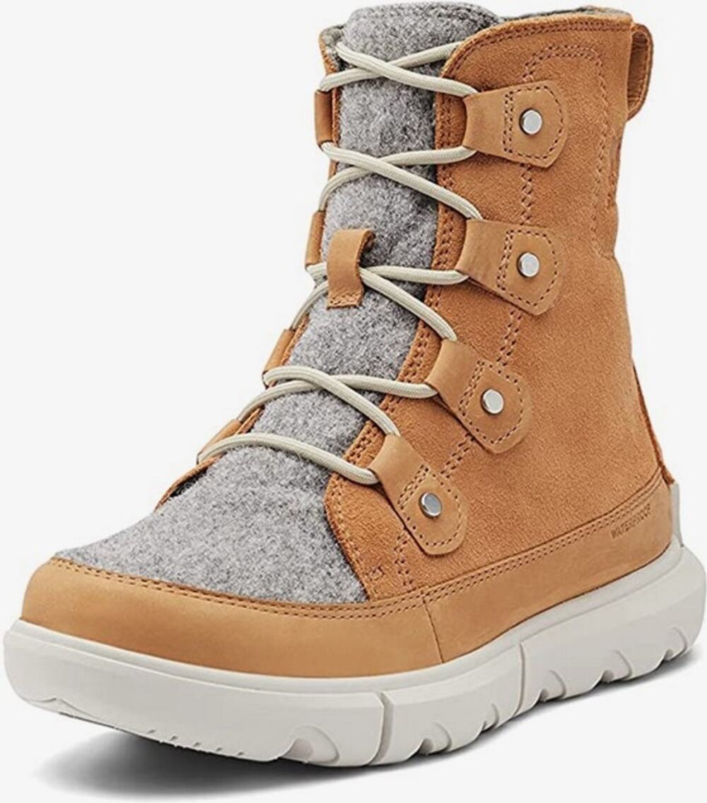 Sorel Tan + Grey Explorer II Joan Waterproof Boots Size 8 Outdoor Snow